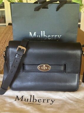 Mulberry Black belted bayswater